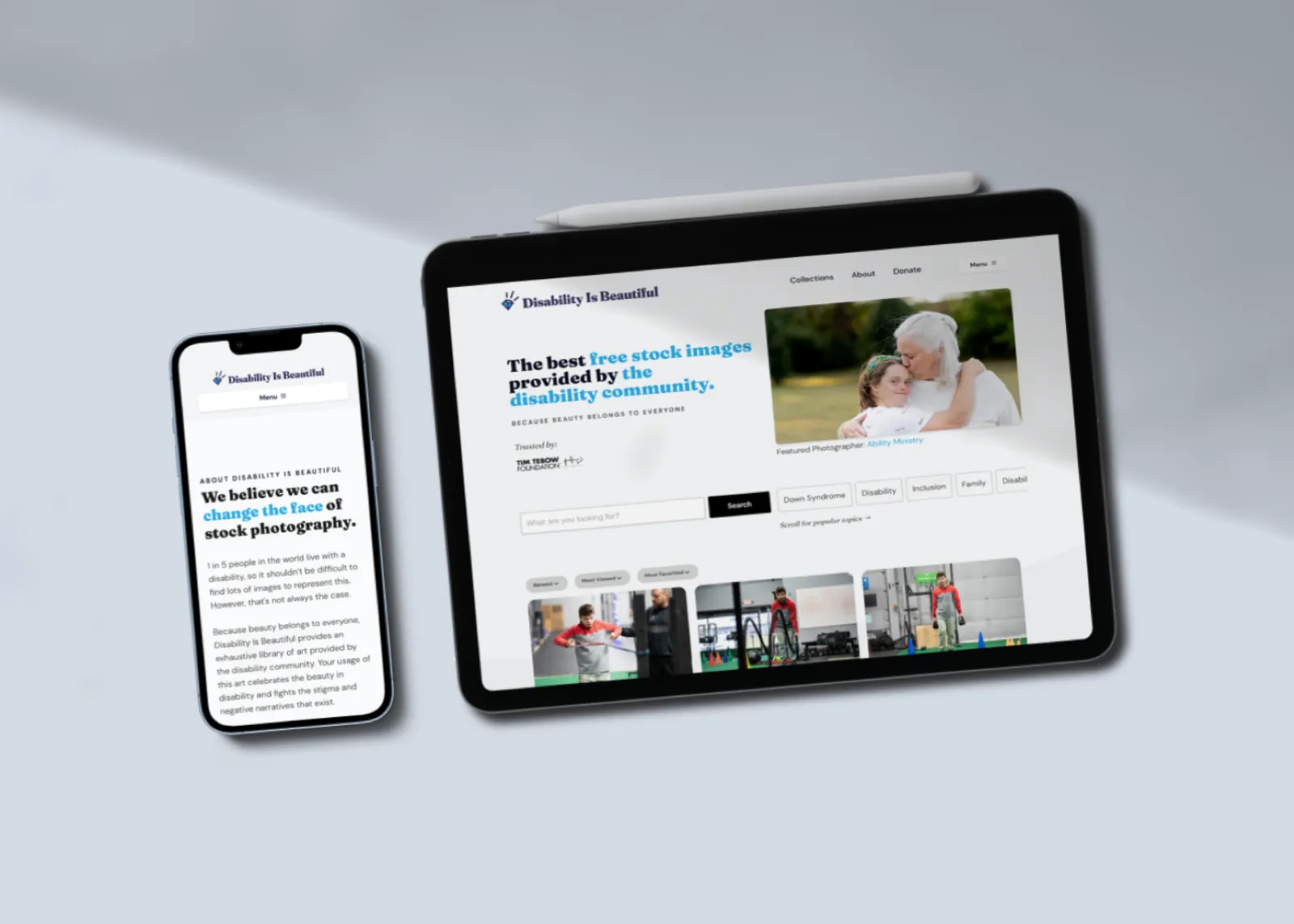 Disability Is Beautiful project mockup