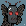 Pixel-art Mothman with red eyes