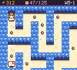 A Seaside maze, with sandcastles to hop over.